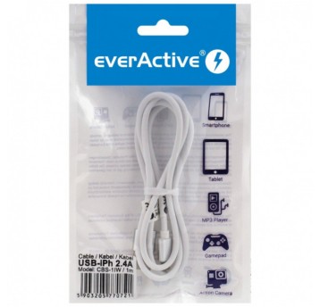 KABEL EVERACTIVE USB IPHONE CBS-1IW 2.4A