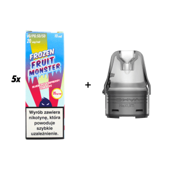 ZESTAW WKŁAD NEXLIM + 5x SALT MVL FROZEN BLUEB RASPB LEMON ICE