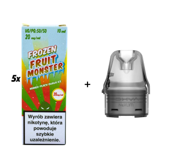 ZESTAW WKŁAD NEXLIM + 5x SALT MVL FROZEN MANGO PEACH GUAVA ICE