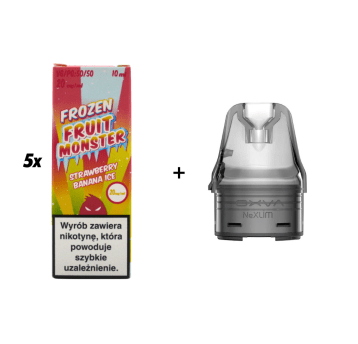 ZESTAW WKŁAD NEXLIM + 5x SALT MVL FROZEN STRAWB BANANA ICE