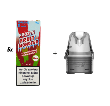 ZESTAW WKŁAD NEXLIM + 5x SALT MVL FROZEN STRAWB KIWI POMEG ICE