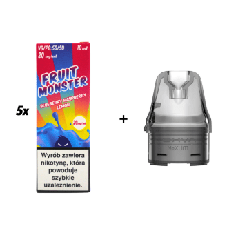 ZESTAW WKŁAD NEXLIM + 5x SALT MVL FRUIT BLUEB RASPB LEMON