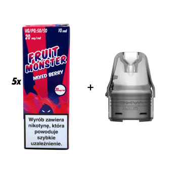 ZESTAW WKŁAD NEXLIM + 5x SALT MVL FRUIT MIXED BERRY