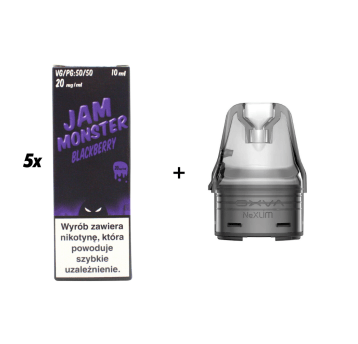 ZESTAW WKŁAD NEXLIM + 5x SALT MVL JAM BLACKBERRY