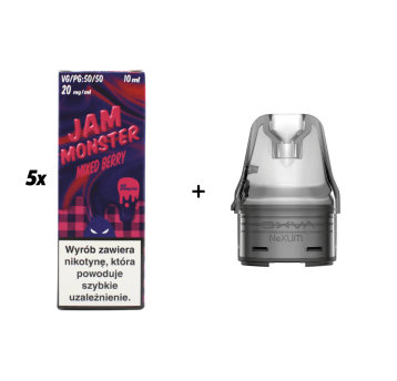 ZESTAW WKŁAD NEXLIM + 5x SALT MVL JAM MIXED BERRY