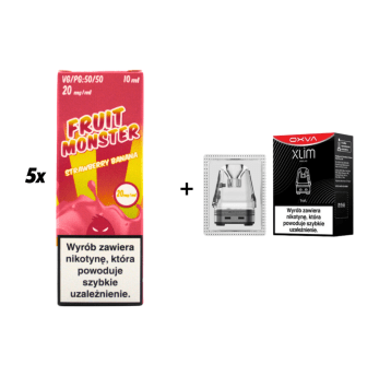 ZESTAW WKŁAD XLIM + 5x SALT MVL FRUIT STRAWBERRY BANANA