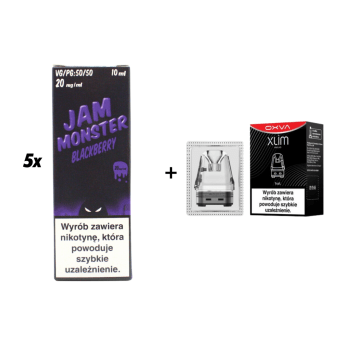 ZESTAW WKŁAD XLIM + 5x SALT MVL JAM BLACKBERRY