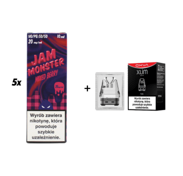 ZESTAW WKŁAD XLIM + 5x SALT MVL JAM MIXED BERRY